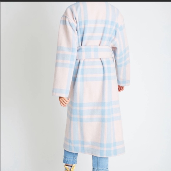 Love shack fancy plaid fringe wool coat EUC - Picture 9 of 10